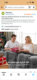 Weighted blankets or weighted plush comfort items