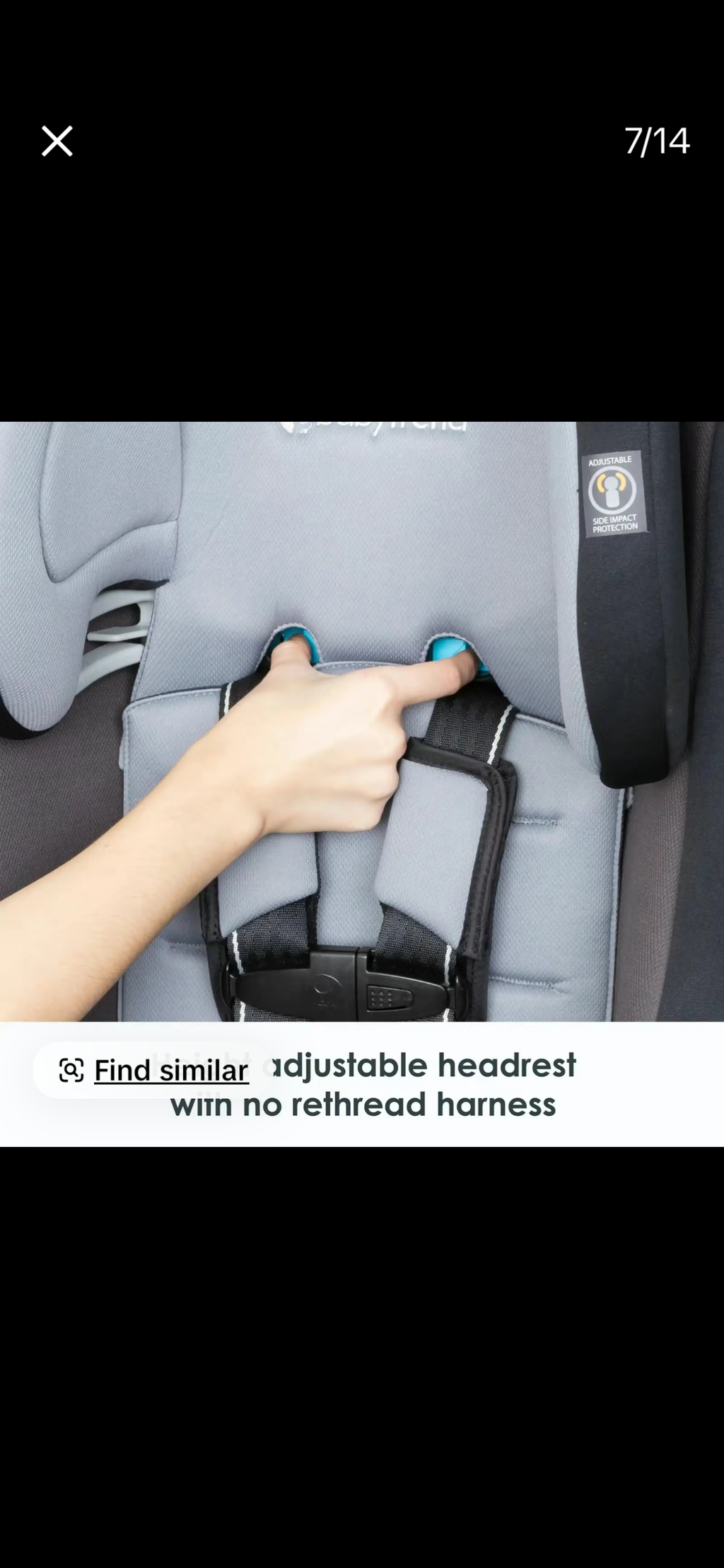 Baby car seat adjustable