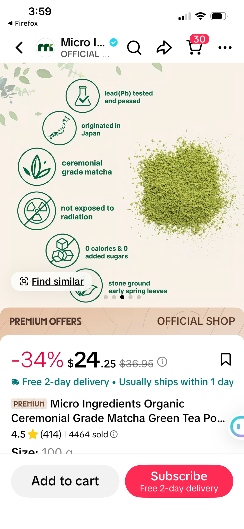 ro Ingredients Organic Ceremonial Grade Matcha Green Tea Powder, 100g