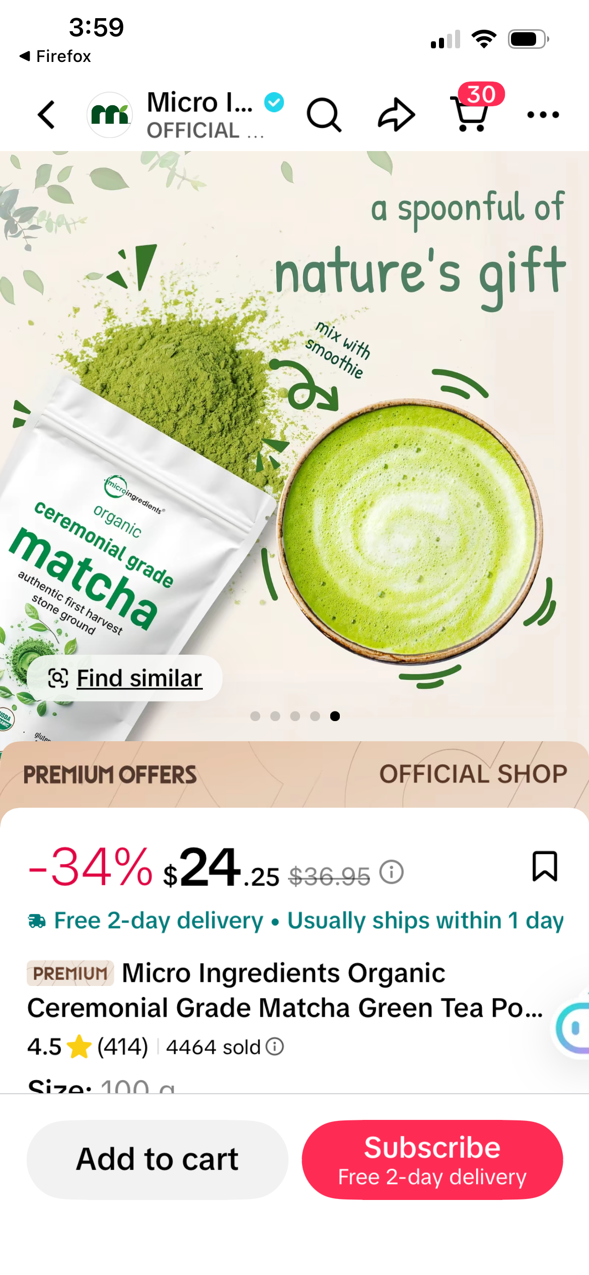 ro Ingredients Organic Ceremonial Grade Matcha Green Tea Powder, 100g